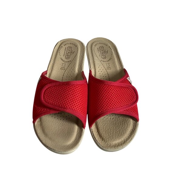 Fly Flot Anatomic Anti Shock Wedge Cloth Slip On Sandals Women EU 40 Italy Made - Picture 3 of 6